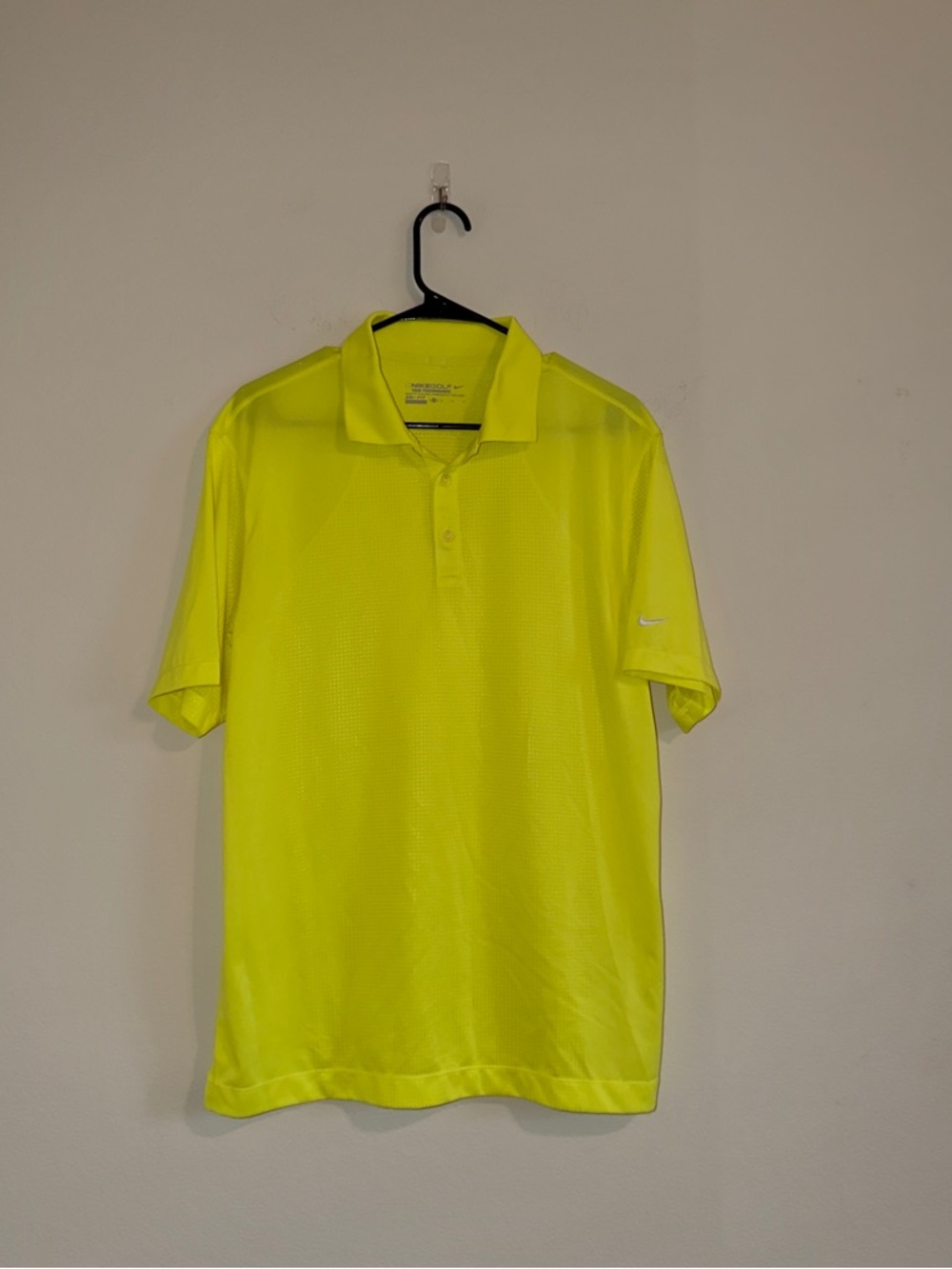 Nike Men's Neon Yellow Polo Shirt